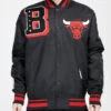 Chicago Bulls Black Satin Mash Up Jacket -Hockey Store 000181786691A977 L