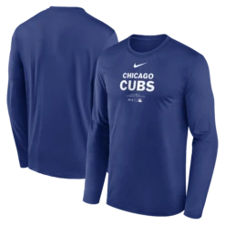Chicago Cubs Nike Rush Blue AC Team Issued Long Sleeve Tee