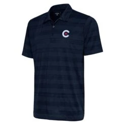 Antigua Chicago Cubs City Connect Navy Compass Polo