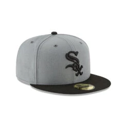Chicago White Sox Grey Black New Era 59FIFTY Fitted Hat -Hockey Store 11591165 59FIFTY MLBBASICFITTED CHIWHI STGBLK 3QR