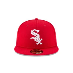Chicago White Sox White Logo Red New Era 59FIFTY Fitted Hat -Hockey Store 11591166 59FIFTY MLBBASICFITTED CHIWHI SCA F