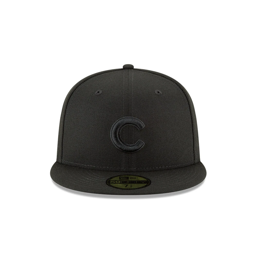 Chicago Cubs New Era Pitch Black 59FIFTY Fitted Hat 4 Chicago Cubs New Era Pitch Black 59FIFTY Fitted Hat - Image 2