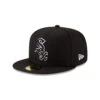 Chicago White Sox Logo Black/Black White Outline New Era 59FIFTY Fitted Hat -Hockey Store 11941974 59FIFTY MLBBASICFITTED CHIWHI BLKBLK 3QL