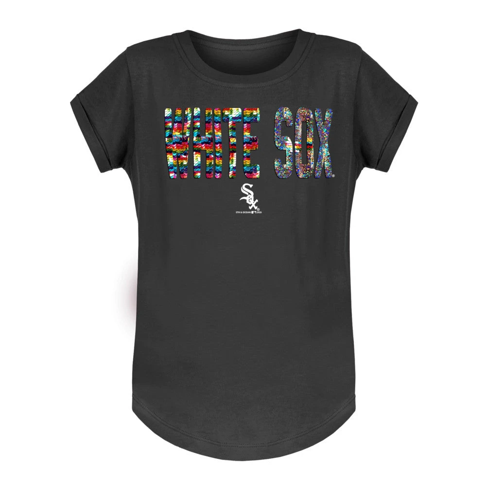 NEW ERA Chicago White Sox Black Sequin Flip Youth T-Shirt 3 NEW ERA Chicago White Sox Black Sequin Flip Youth T-Shirt