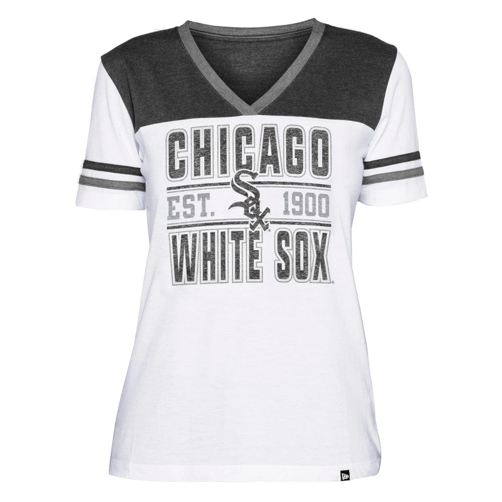 NEW ERA Chicago White Sox Bi-Blend V-Neck Women's T-Shirt 3 NEW ERA Chicago White Sox Bi-Blend V-Neck Women's T-Shirt