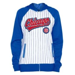 NEW ERA Chicago Cubs Royal Pinstripe Women's Hoodie