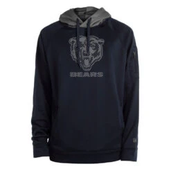 NEW ERA Chicago Bears Navy Active Poly Fleece Pullover Hoody