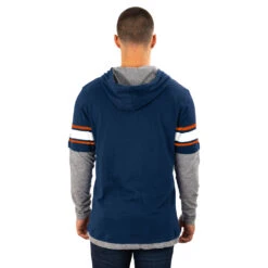 NEW ERA Chicago Bears Double Layered Striped Sleeve Hoody -Hockey Store 13118017NE94058MNVHG30523BE00CHIBEABACKM