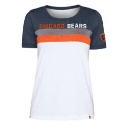 NEW ERA Chicago Bears Women's Throwback Striped Bi-Blend T-Shirt