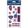 Chicago Cubs Face Cals 4" X 7" Sheet - Skin Safe Face Stickers -Hockey Store 14745029