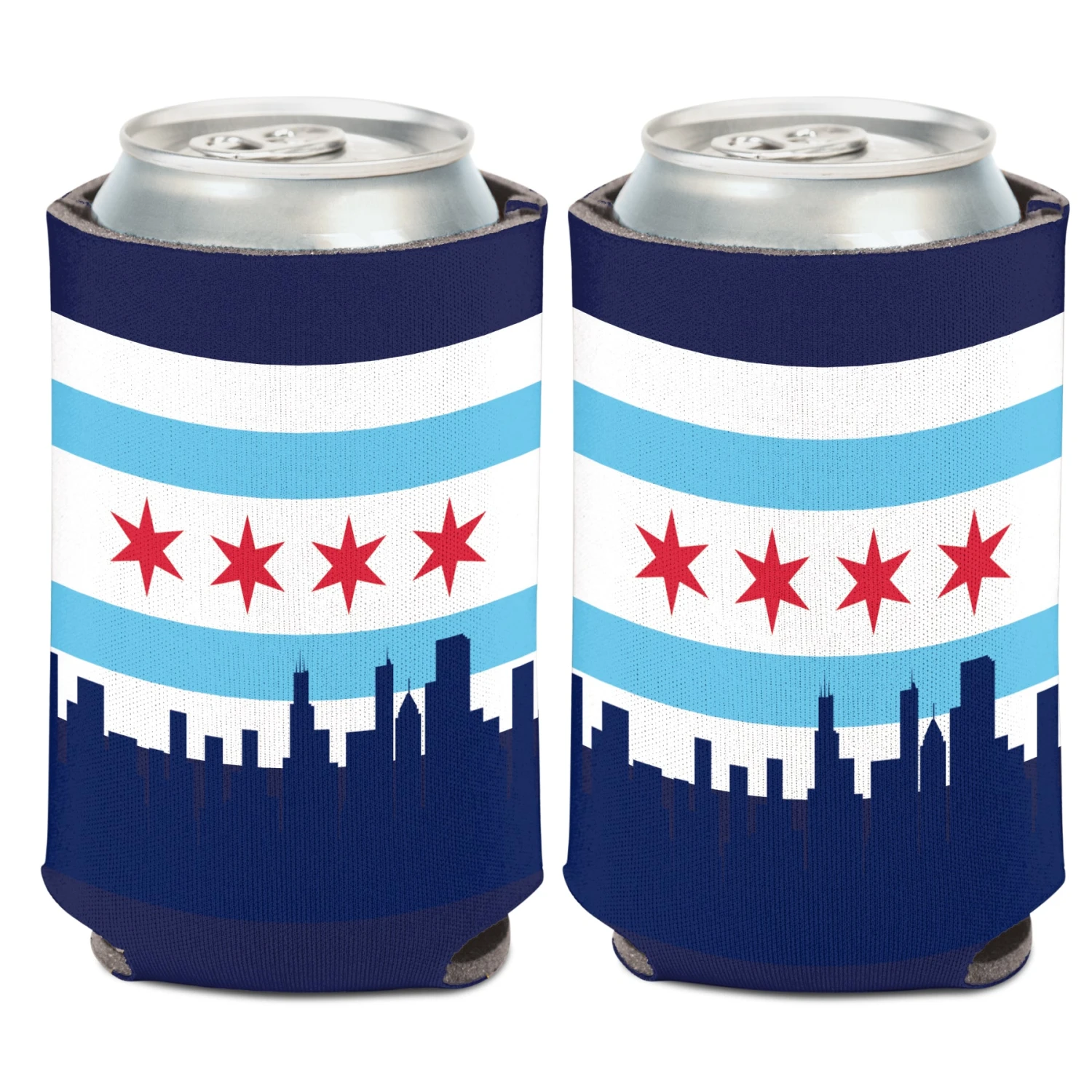 WinCraft Chicago Flag Skyline Can Cooler Koozie 3 WinCraft Chicago Flag Skyline Can Cooler Koozie
