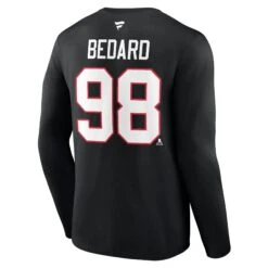 Fanatics Connor Bedard Chicago Blackhawks Men's Black Long Sleeve T-Shirt 6 Fanatics Connor Bedard Chicago Blackhawks Men's Black Long Sleeve T-Shirt -Hockey Store 3R51 127A H37 FP0 FF2