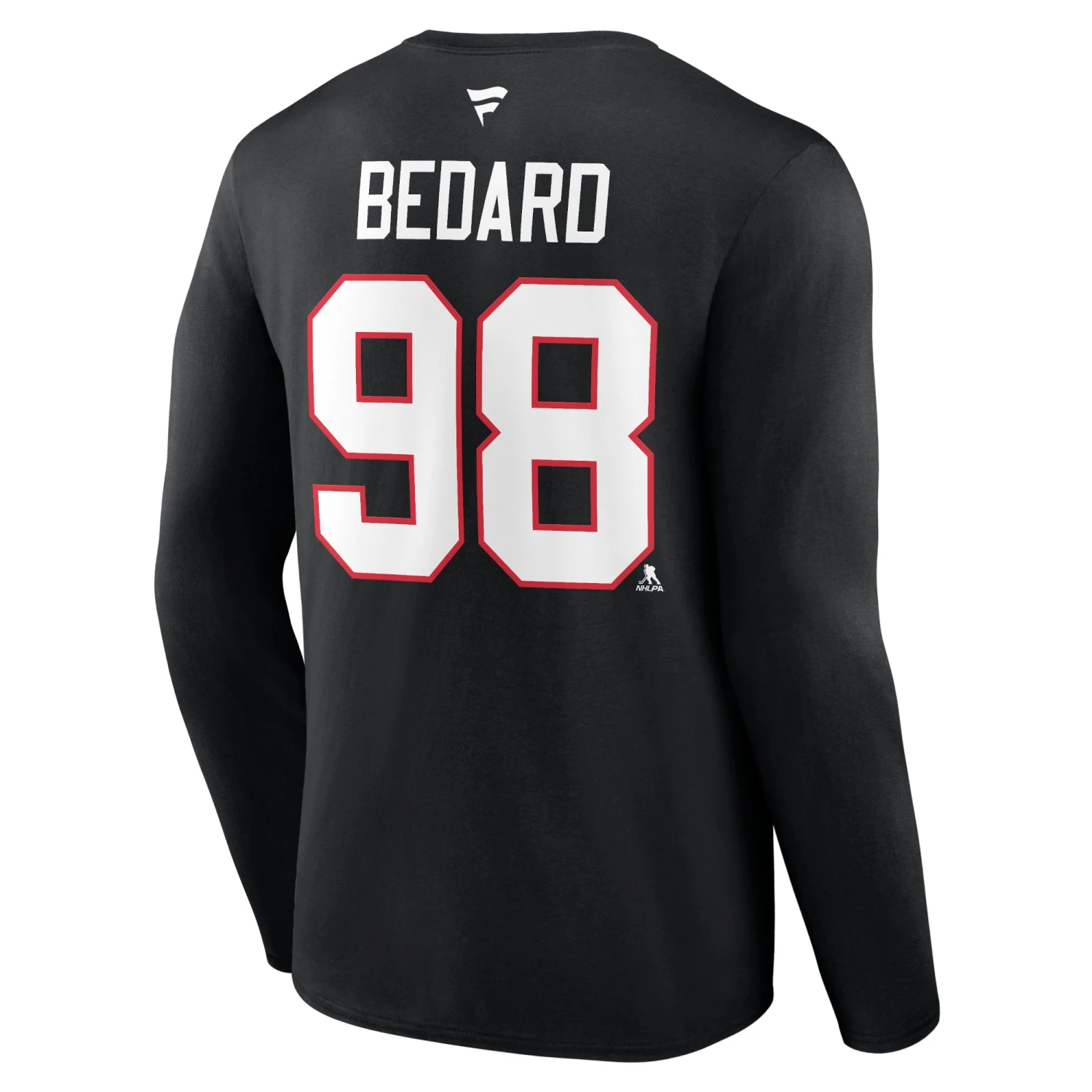 Fanatics Connor Bedard Chicago Blackhawks Men's Black Long Sleeve T-Shirt 4 Fanatics Connor Bedard Chicago Blackhawks Men's Black Long Sleeve T-Shirt - Image 2
