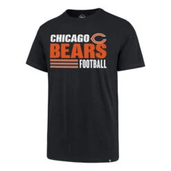47 Chicago Bears Navy Stacked Stripe Super Rival T-Shirt