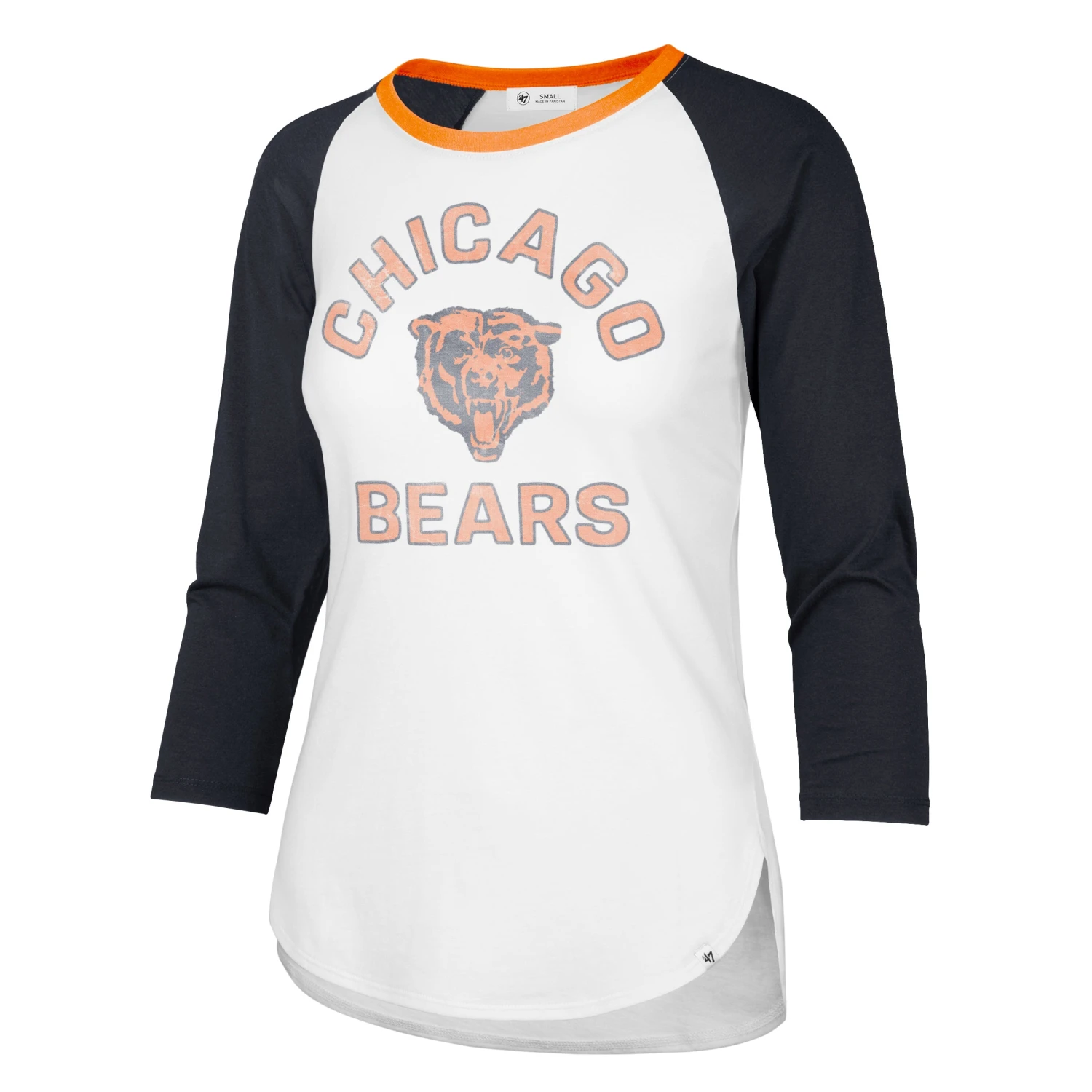 47 Chicago Bears Women's Overturn Frankie Raglan 3/4 Sleeve T-Shirt 3 47 Chicago Bears Women's Overturn Frankie Raglan 3/4 Sleeve T-Shirt