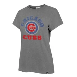 Chicago Cubs Women's Slate Grey Cheer On '47Frankie Tee
