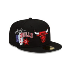 Chicago Bulls City Cluster Black New Era 59FIFTY Fitted Hat