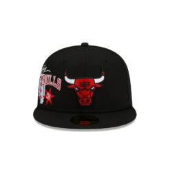 Chicago Bulls City Cluster Black New Era 59FIFTY Fitted Hat -Hockey Store 60224616 59FIFTY QTQ410110 CHIBUL OTC F