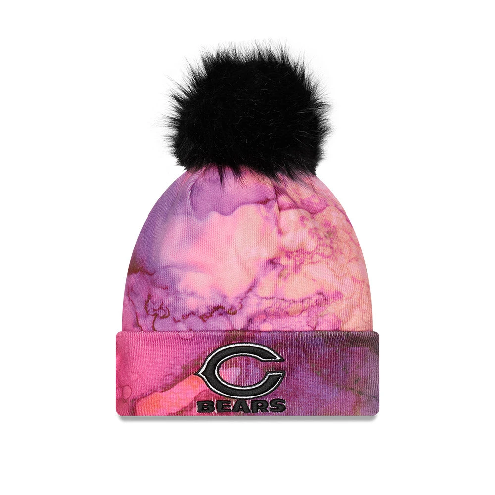 Chicago Bears 2022 Crucial Catch New Era Cuffed Pom Knit Hat 3 Chicago Bears 2022 Crucial Catch New Era Cuffed Pom Knit Hat