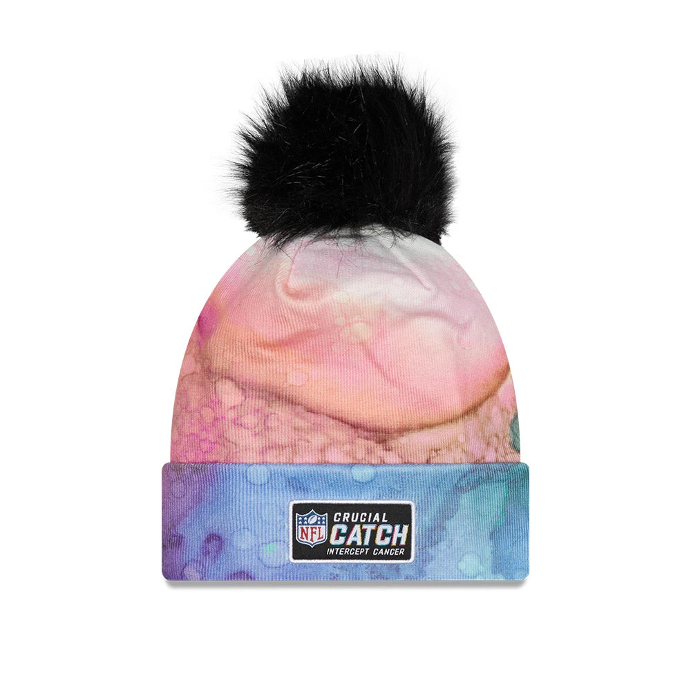 Chicago Bears 2022 Crucial Catch New Era Cuffed Pom Knit Hat 4 Chicago Bears 2022 Crucial Catch New Era Cuffed Pom Knit Hat - Image 2