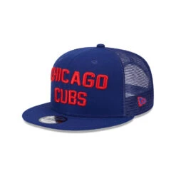 Chicago Cubs Blue Stacked Throwback New Era 9FIFTY Adjustable Snapback Hat