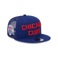 Chicago Cubs Blue Stacked Throwback New Era 9FIFTY Adjustable Snapback Hat -Hockey Store 60308682 9FIFTY M950STACKEDE1 CHICUBCO OTC 3QR