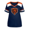 Chicago Bears Women's New Era Navy V-Neck Colorblock Tee 2 Chicago Bears Women's New Era Navy V-Neck Colorblock Tee -Hockey Store 60392085NE0204012WSSTEEE332489AD00CHIBEAOTCWHIREGULARF