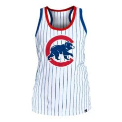 NEW ERA Chicago Cubs Women's Pinstripe Crawl Bear Tank Top
