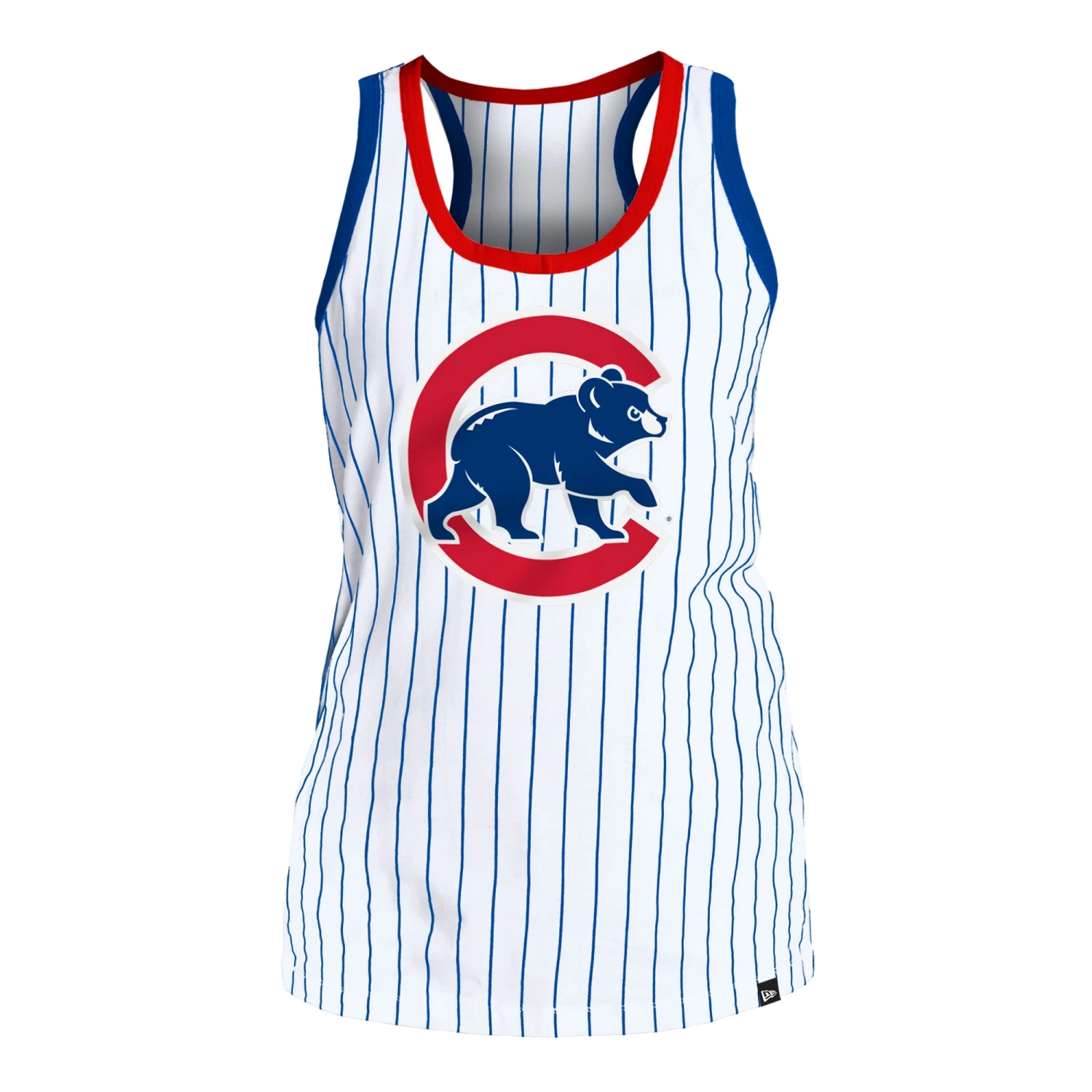 NEW ERA Chicago Cubs Women's Pinstripe Crawl Bear Tank Top 3 NEW ERA Chicago Cubs Women's Pinstripe Crawl Bear Tank Top