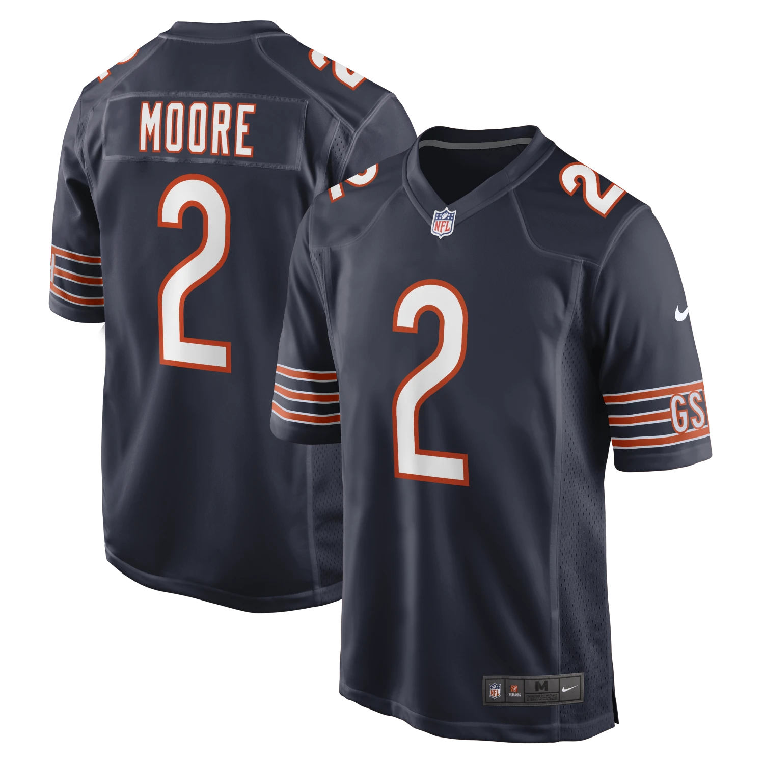 D.J. Moore Chicago Bears Nike Navy Replica Game Jersey 3 D.J. Moore Chicago Bears Nike Navy Replica Game Jersey