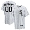 Nike Chicago White Sox Home Men's Custom Replica Jersey -Hockey Store ANYNAME Sox Nike Home Pinstripe Jersey Front Back