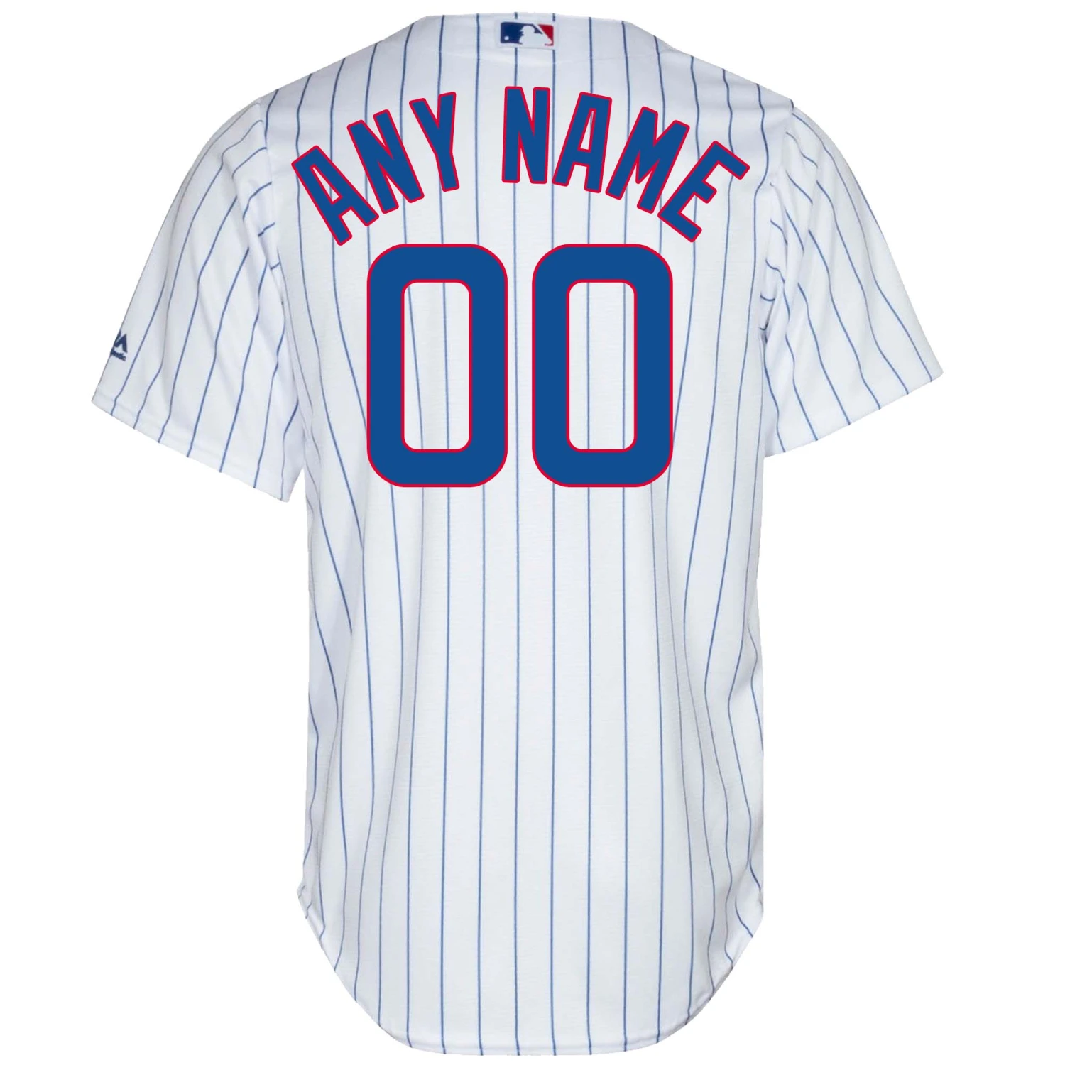 Custom Chicago Cubs Majestic Home Pinstripe Men's Replica Jersey 4 Custom Chicago Cubs Majestic Home Pinstripe Men's Replica Jersey - Image 2