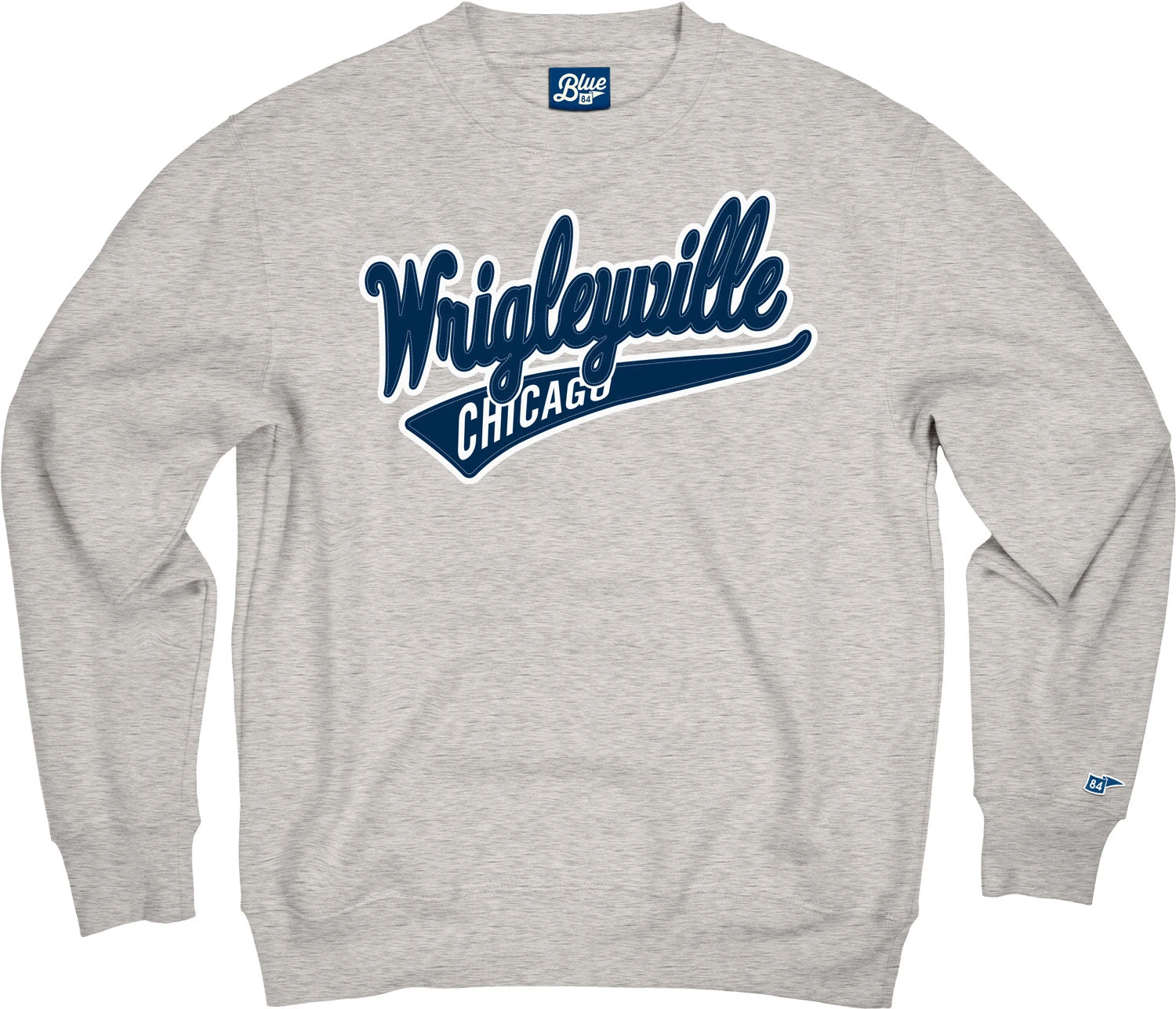 Wrigley Field Men's Grey Wrigleyville Crewneck Sweatshirt 3 Wrigley Field Men's Grey Wrigleyville Crewneck Sweatshirt