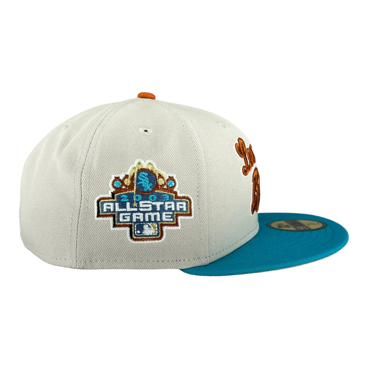Birmingham Barons "Los Barons" Stone/Teal ASG '03 Sox New Era 59FIFTY Fitted Hat 6 Birmingham Barons "Los Barons" Stone/Teal ASG '03 Sox New Era 59FIFTY Fitted Hat - Image 4