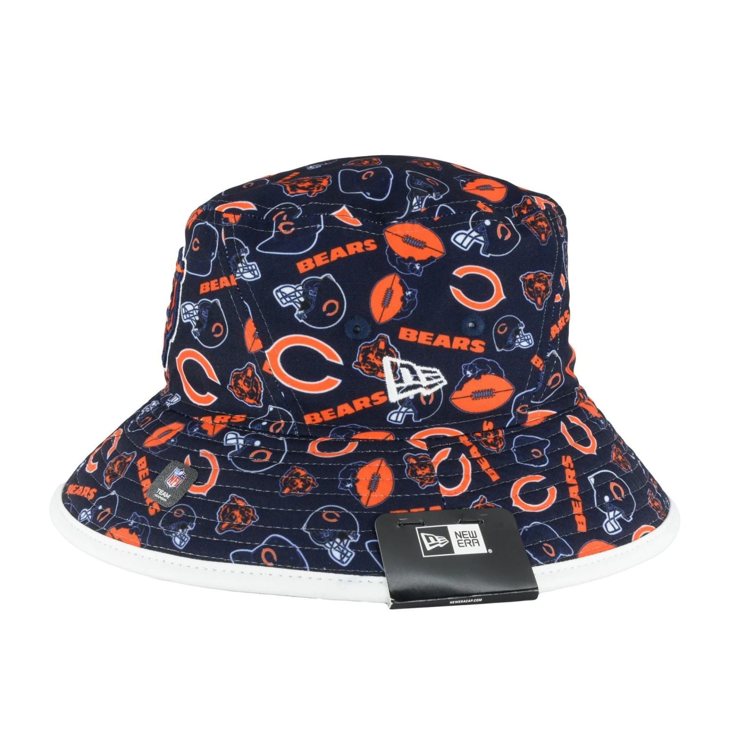 NEW ERA Chicago Bears Navy All Logos Bucket Hat 6 NEW ERA Chicago Bears Navy All Logos Bucket Hat - Image 4