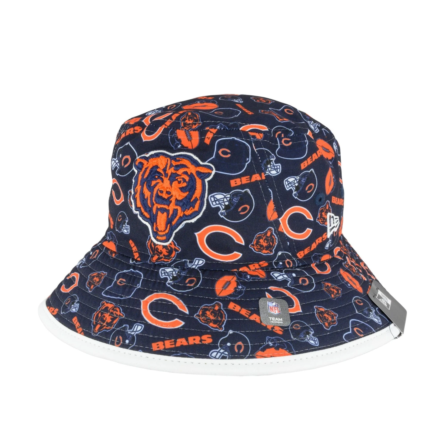 NEW ERA Chicago Bears Navy All Logos Bucket Hat 4 NEW ERA Chicago Bears Navy All Logos Bucket Hat - Image 2