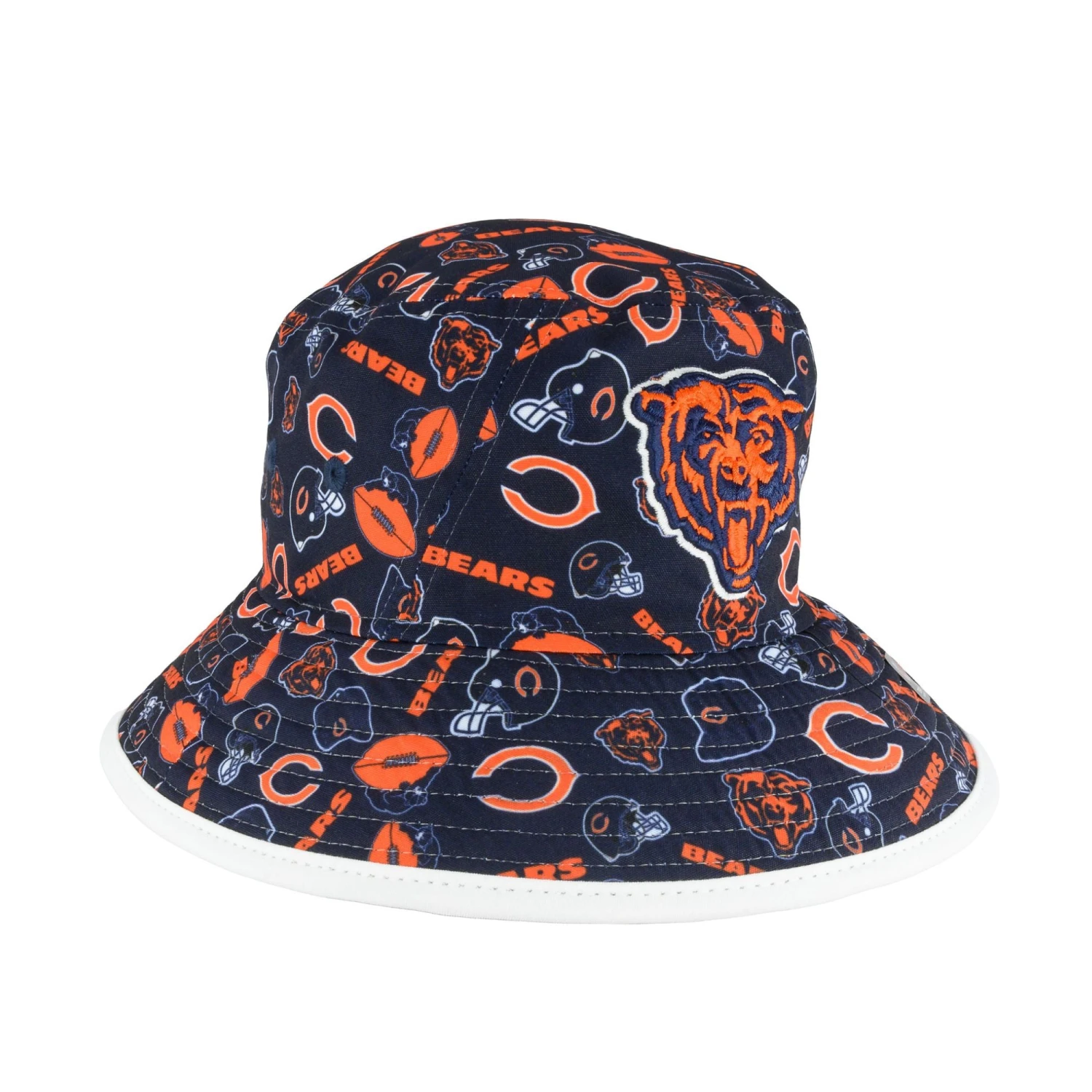 NEW ERA Chicago Bears Navy All Logos Bucket Hat 5 NEW ERA Chicago Bears Navy All Logos Bucket Hat - Image 3