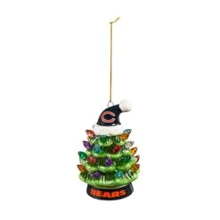 Evergreen Chicago Bears Light Up Christmas Tree Ornament