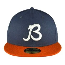 Chicago Bears B Script Logo Navy Orange New Era 59FIFTY Fitted Hat -Hockey Store BEMHF201 5