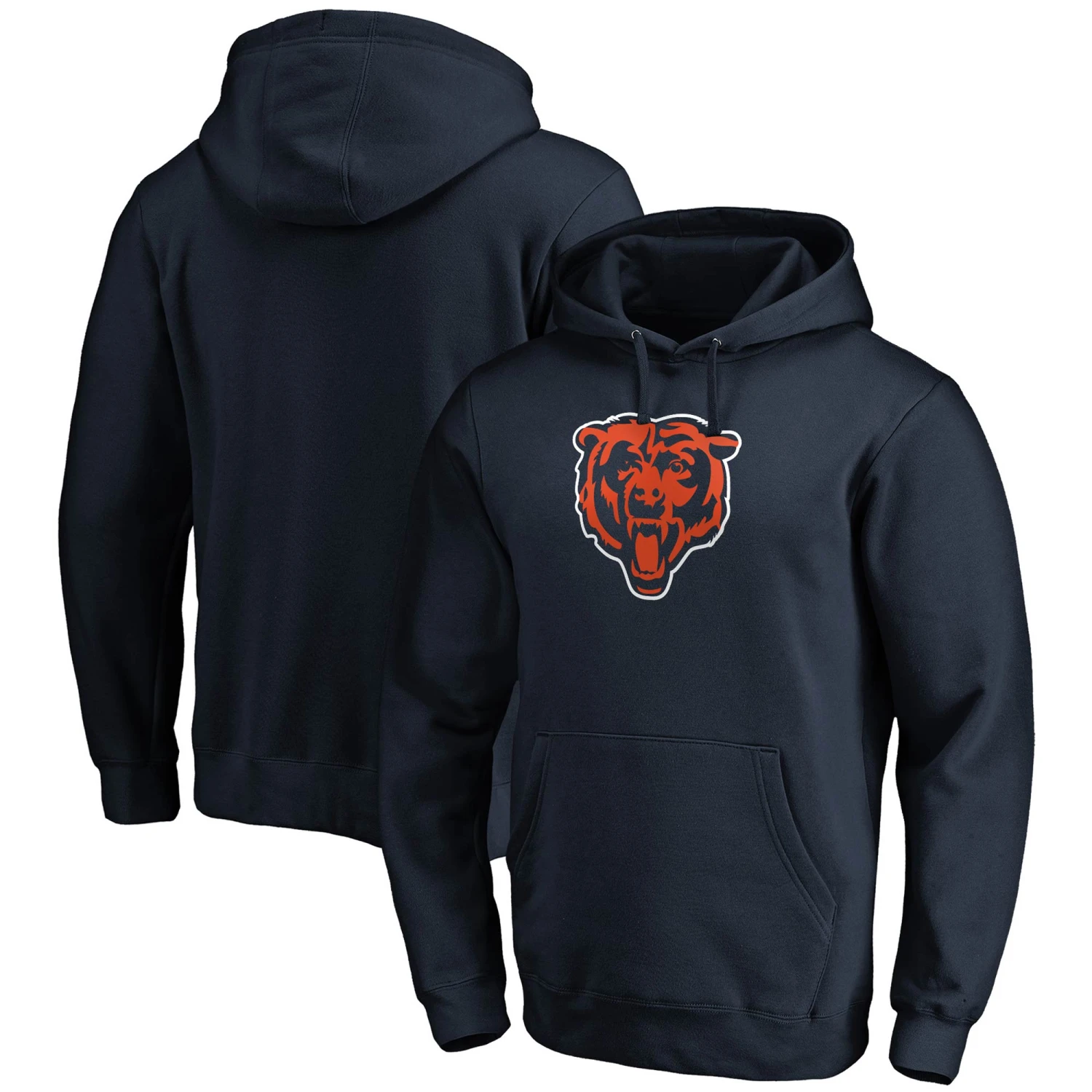 Fanatics Chicago Bears Logo Pullover Hoodie - Navy 3 Fanatics Chicago Bears Logo Pullover Hoodie - Navy