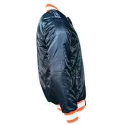 Chicago Bears Navy Striped Vintage Starter Jacket -Hockey Store BEMJ044 3