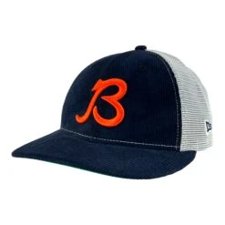 Chicago Bears Navy/White Mesh Back New Era Low Profile 9FIFTY Snapback Hat -Hockey Store BEMSH067 2