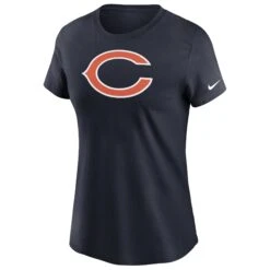 Chicago Bears Women's Nike Navy Crewneck C Logo T-Shirt