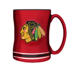 Chicago Blackhawks 14oz Red Sculpted Relief Mug