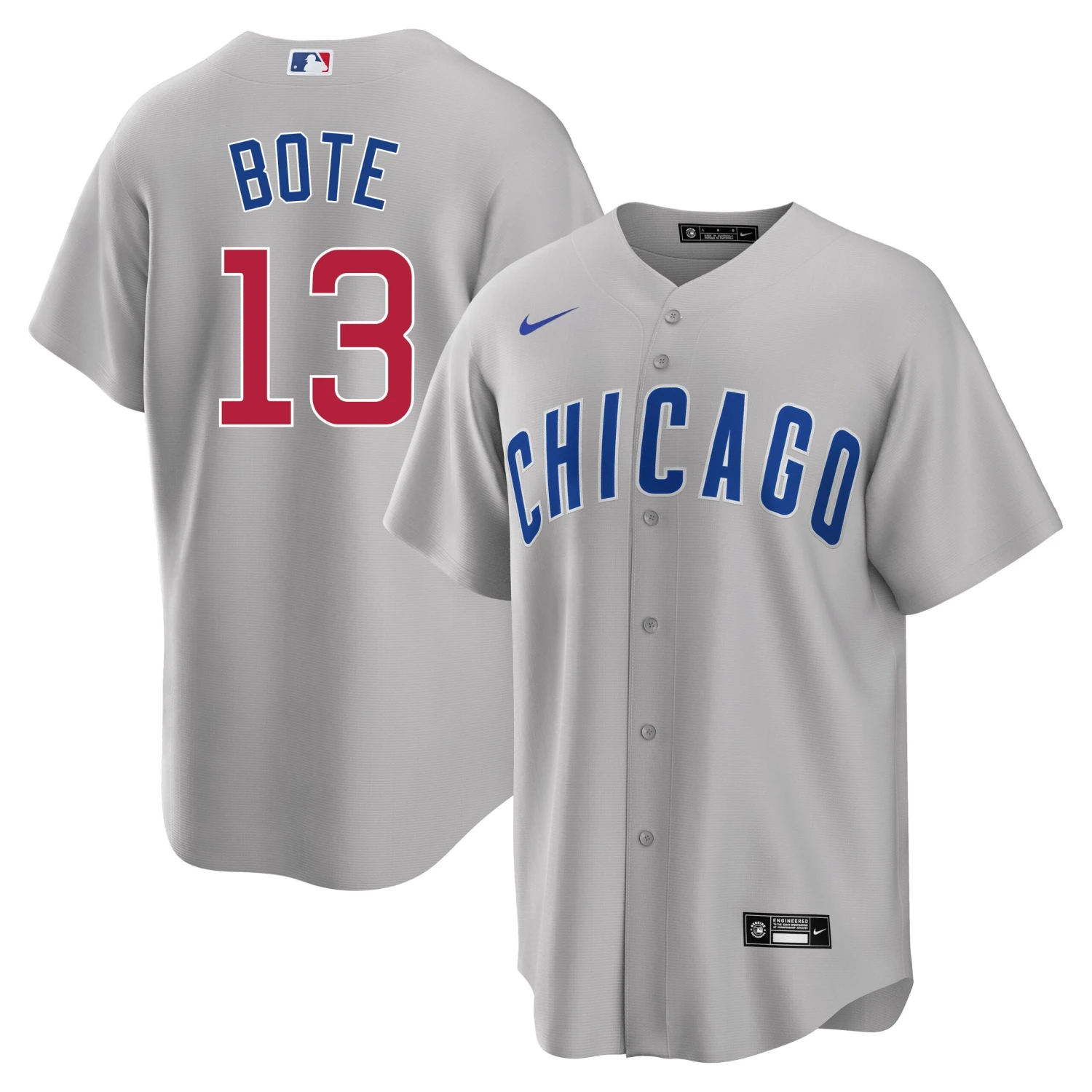 Fanatics David Bote Chicago Cubs Road Gray Men's Replica Jersey 3 Fanatics David Bote Chicago Cubs Road Gray Men's Replica Jersey