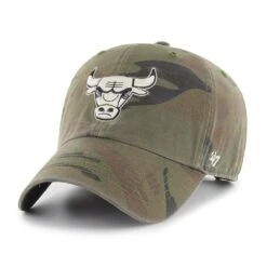 '47 BRAND Chicago Bulls Camo Adjustable Clean Up Hat By '47