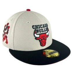 Chicago Bulls Stone/Black/Red UV New Era 59FIFTY Fitted Hat