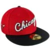 Chicago Bulls Red/Black/Green UV Script New Era 59FIFTY Fitted Hat -Hockey Store BUMHF096