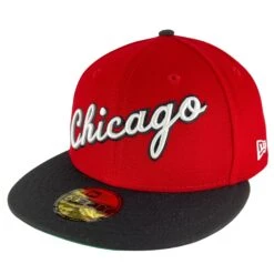Chicago Bulls Red/Black/Green UV Script New Era 59FIFTY Fitted Hat -Hockey Store BUMHF096 5