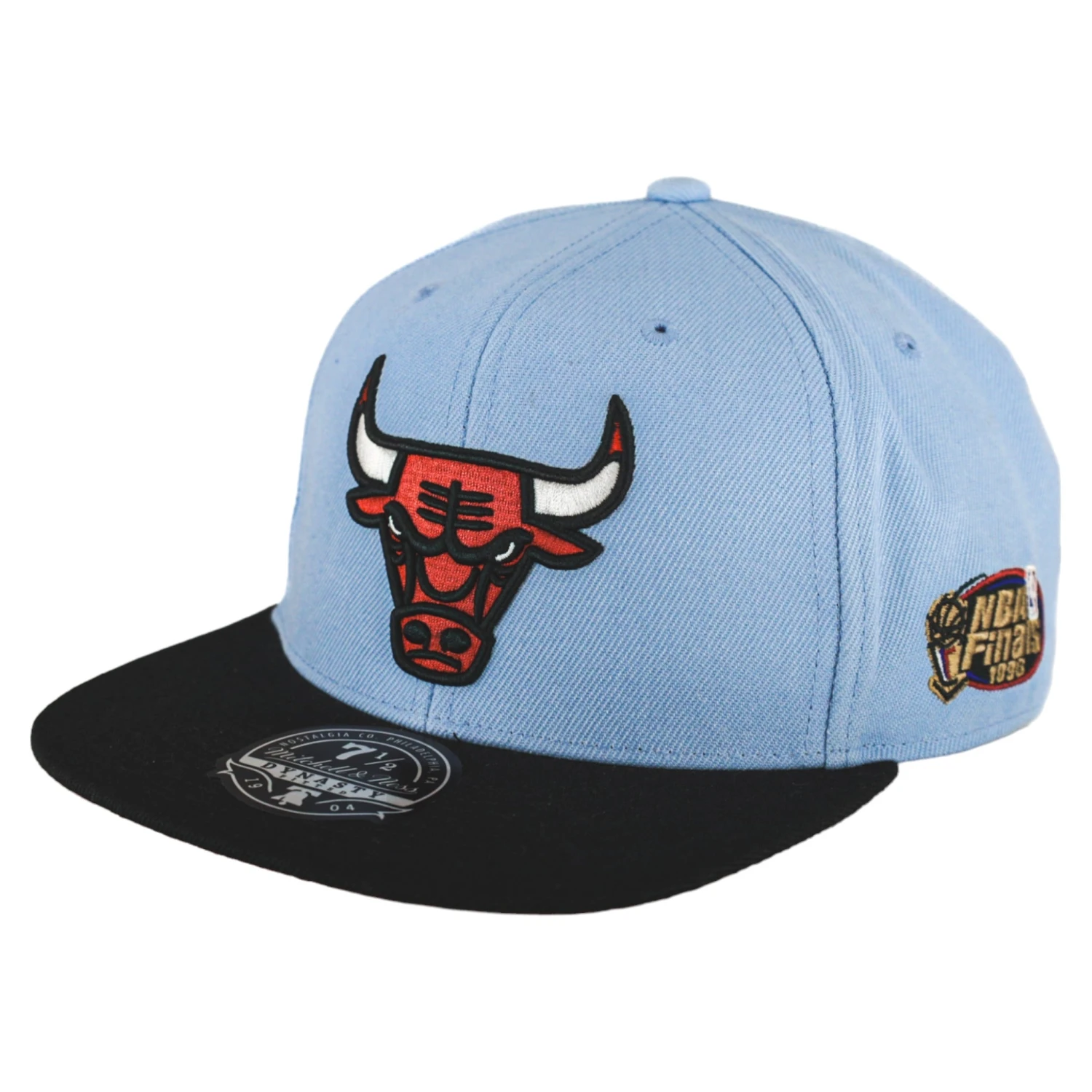 Chicago Bulls Mitchell & Ness Sky Blue/Black Fitted Hat 5 Chicago Bulls Mitchell & Ness Sky Blue/Black Fitted Hat - Image 3
